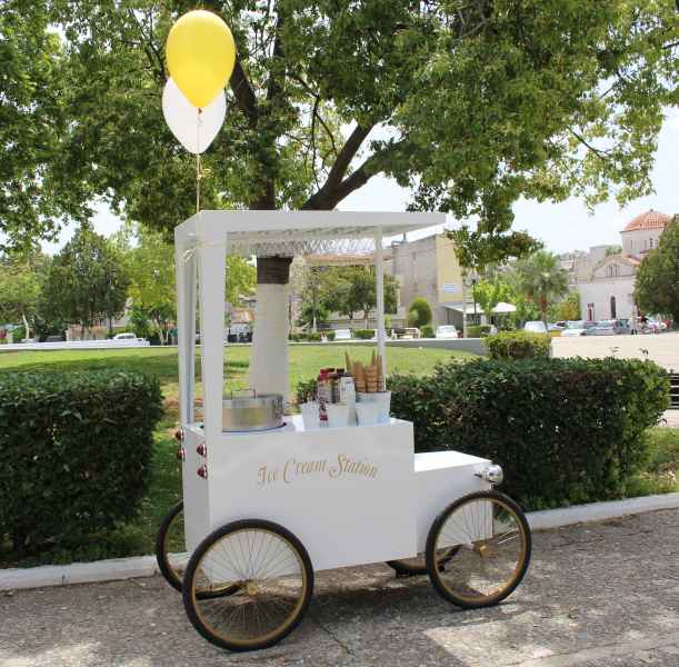 καροτσι παγωτου για βαπτιση